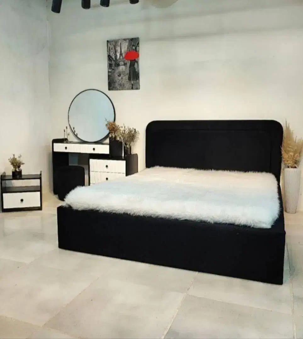 سرویسخواب دو نفره مینیمال با گارانتی ۳ ساله|تخت و سرویس خواب|نیشابور, ده حلاج|دیوار