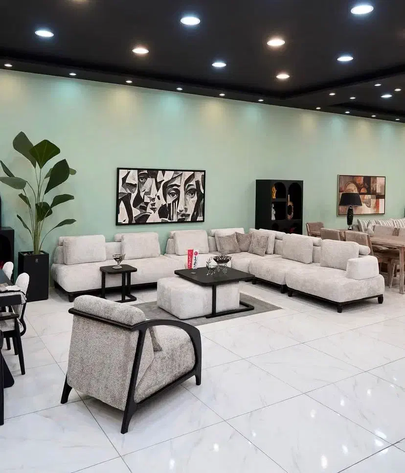 مبل مینمال جذاب ، مبلمان ماوی کیش|مبلمان خانگی و میز عسلی|کیش, |دیوار