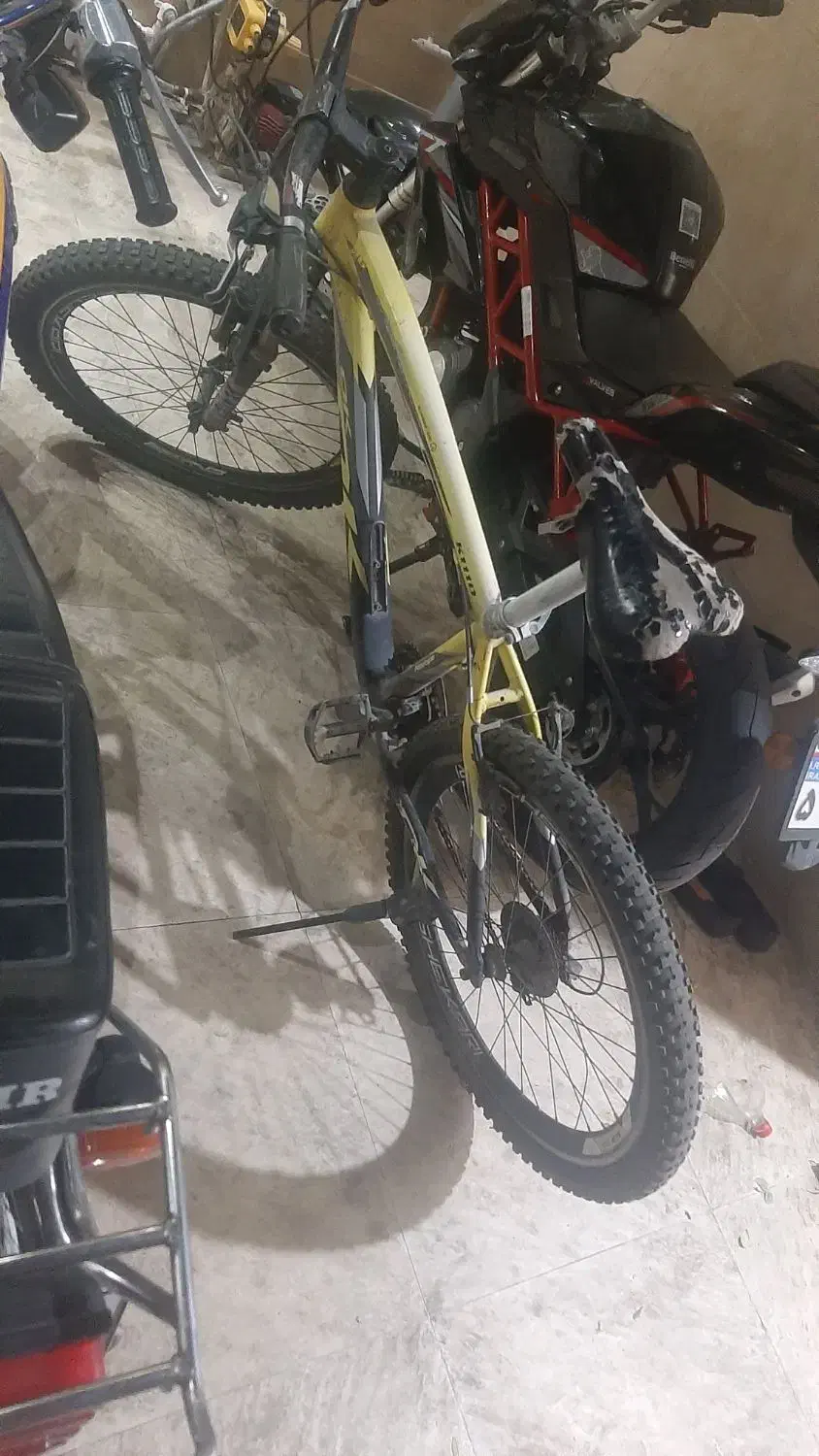 دوچرخه زرد|دوچرخه، اسکیت، اسکوتر|گنبد کاووس, |دیوار