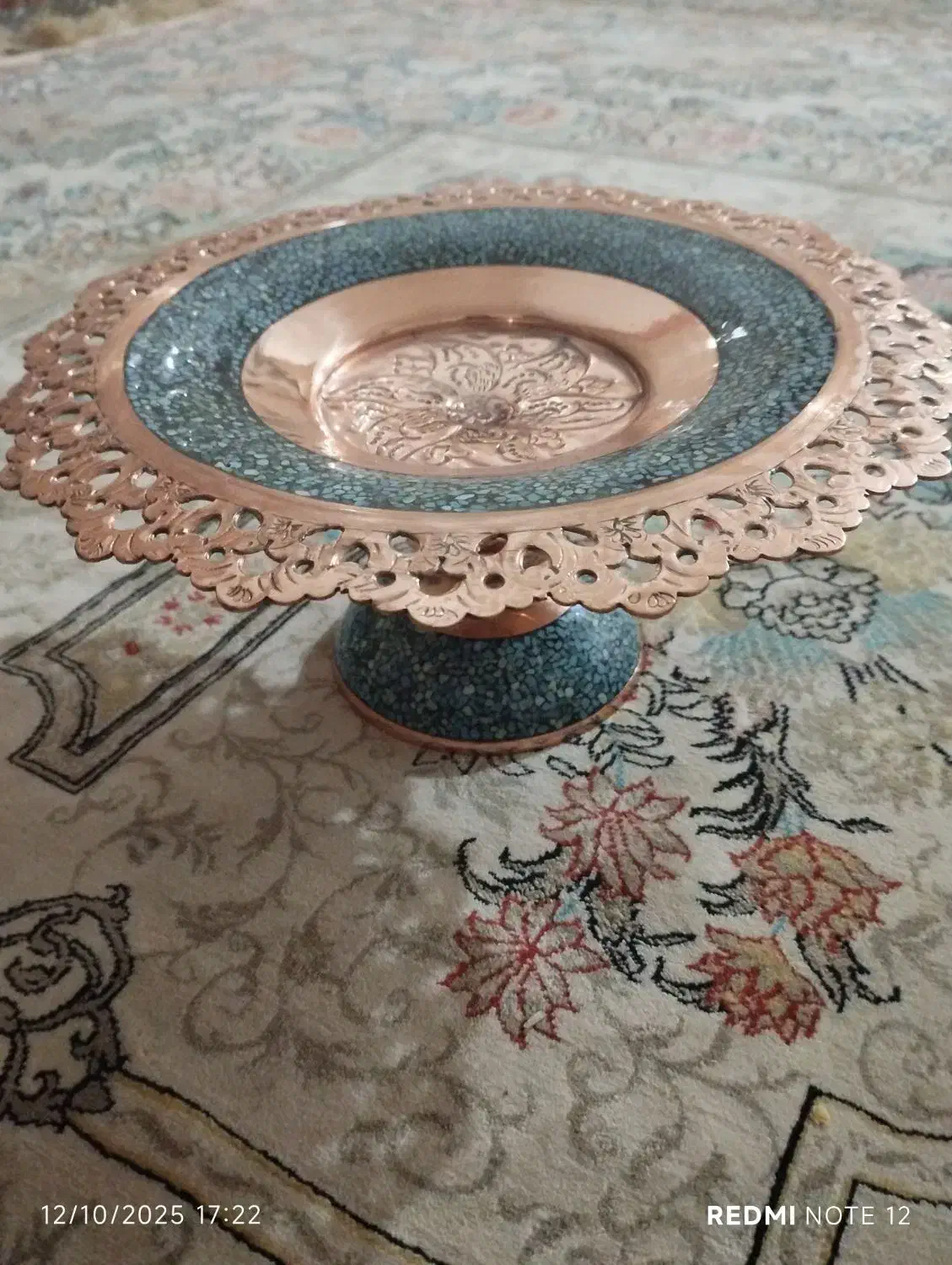 ظرف مس فیروزه|ظروف سرو و پذیرایی|بمپور, |دیوار