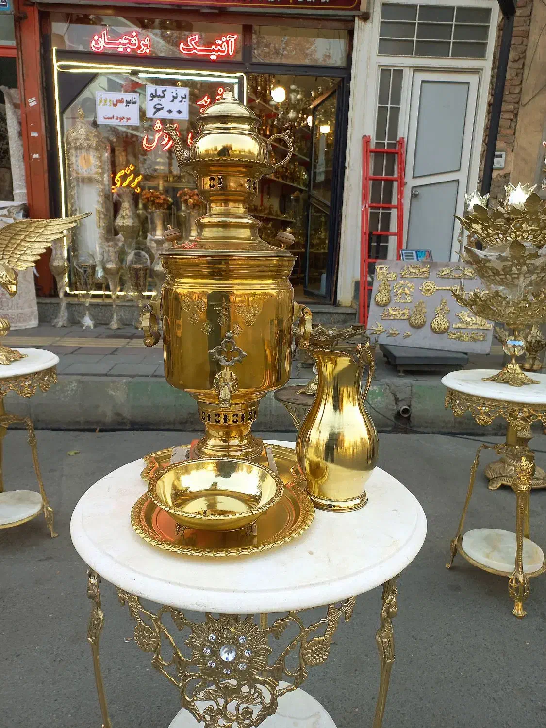 جشنواره یلدای سماورذغالی برنزفروشگاه آنتیک برنجیان|سماور، چای‌ساز، قهوه‌ساز|ارومیه, |دیوار