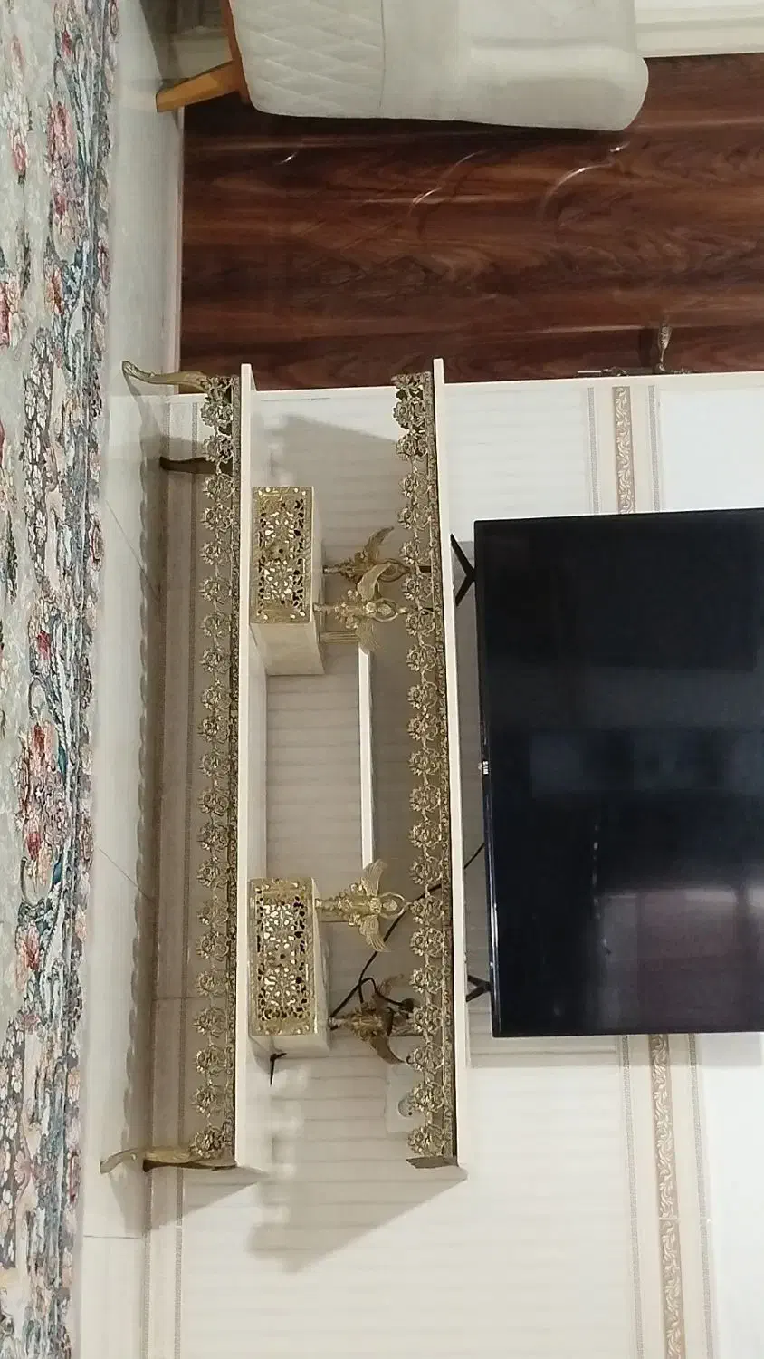 میز tvو اینه کنسول برنزی|بوفه، ویترین، کنسول|ورامین, ورامین|دیوار