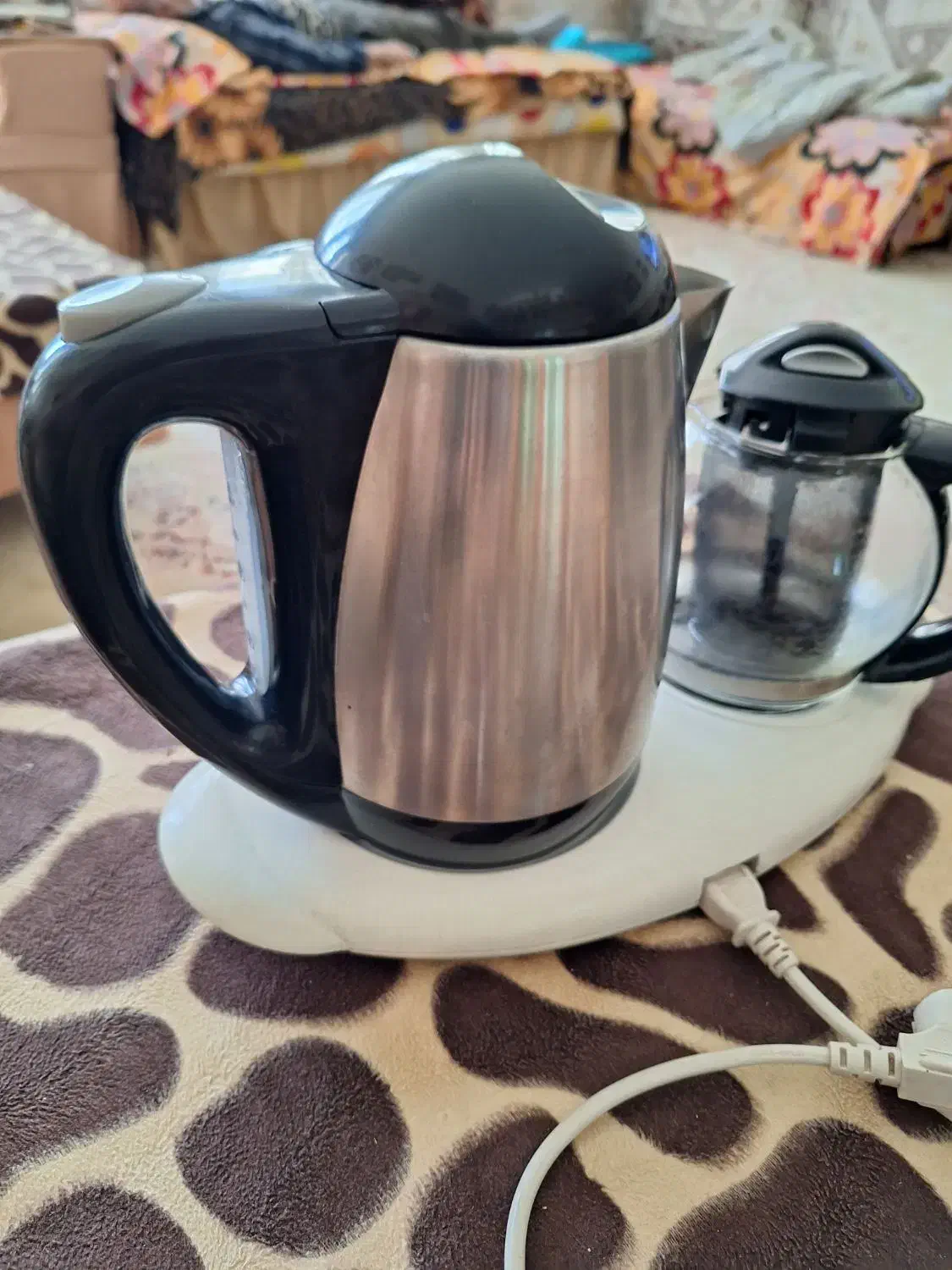 چای ساز استیل وقوری پیرکس|سماور، چایساز، قهوهساز|قم, شهرک فاطمیه|دیوار