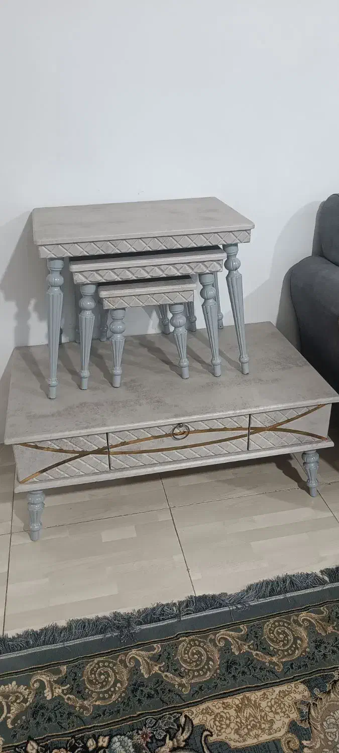 باسلام مبل فروشی همراه میز عسلی هفت نفره درحد نو|مبلمان خانگی و میز عسلی|نسیمشهر, |دیوار