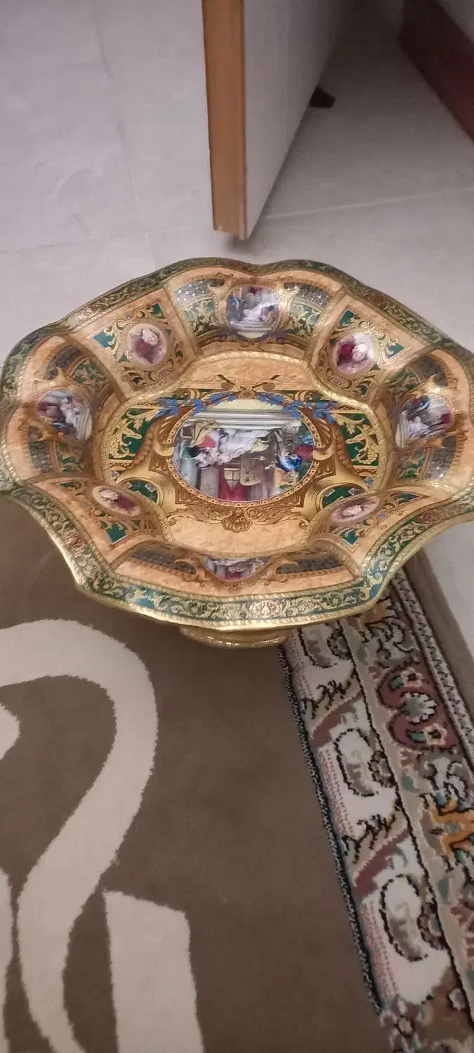 جاه میوه ای چینی طلا کوب|ظروف سرو و پذیرایی|پرند, فاز ۴|دیوار