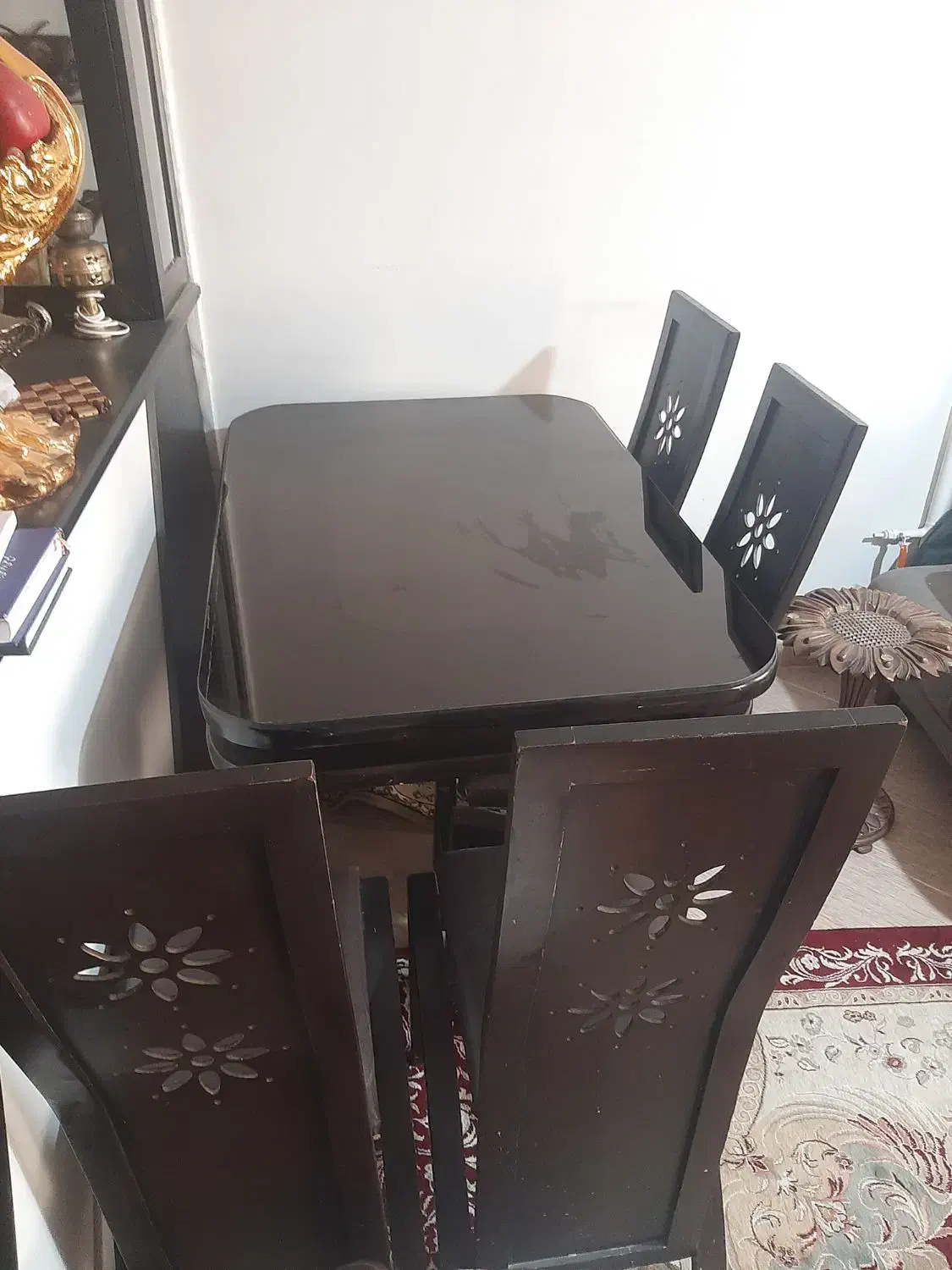 میز ناهار خوری ۴ نفره و ۳ عدد میز جلو مبلی|میز و صندلی غذاخوری|صباشهر, |دیوار