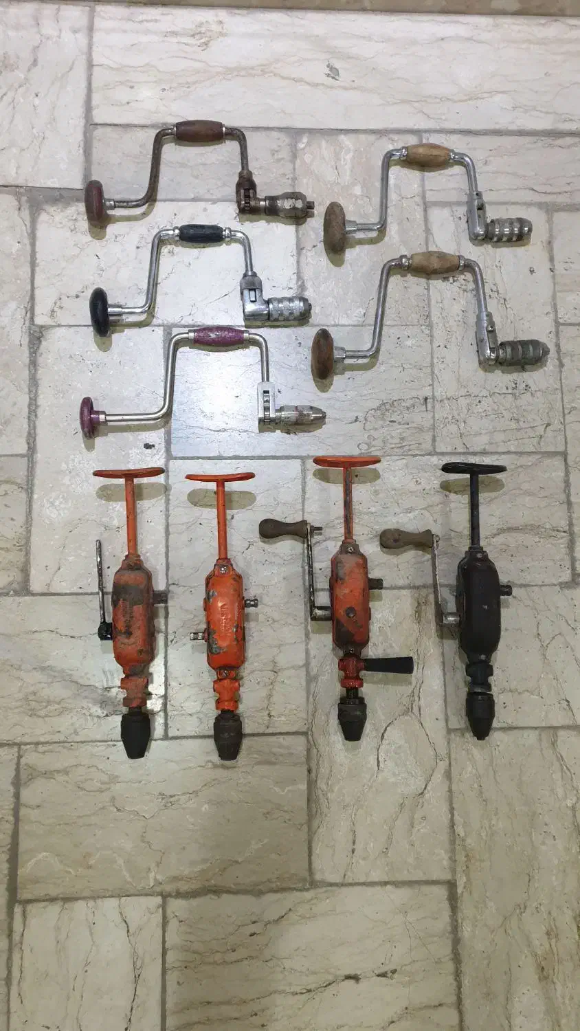 درل قدیمی دریل هندلی فردنگی لهستان آبیاری قطره ای|کلکسیون اشیاء عتیقه|اصفهان, خلیل آباد|دیوار