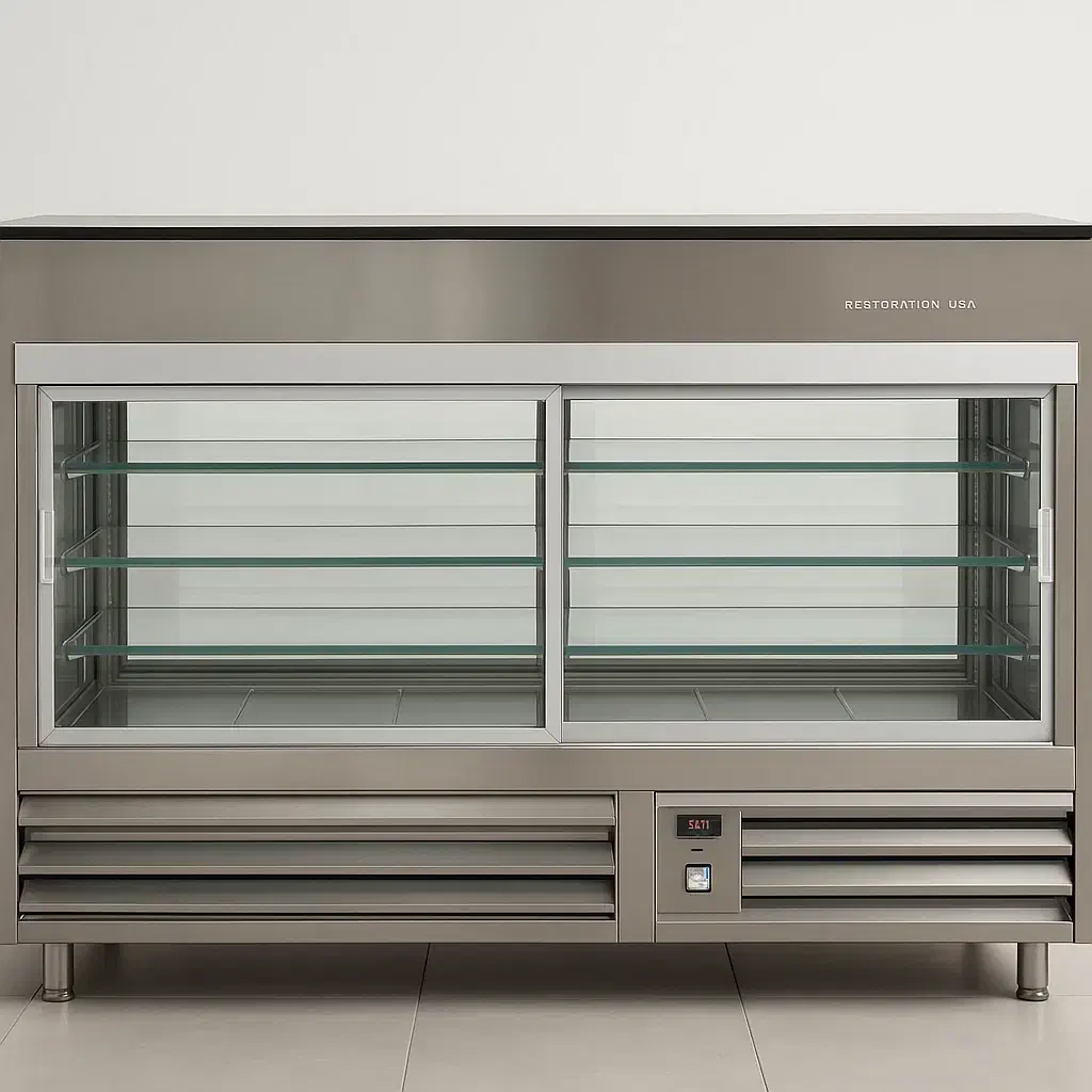 یخچال ویترینی استیل دو متری قنادی|فروشگاه و مغازه|اشکذر, |دیوار