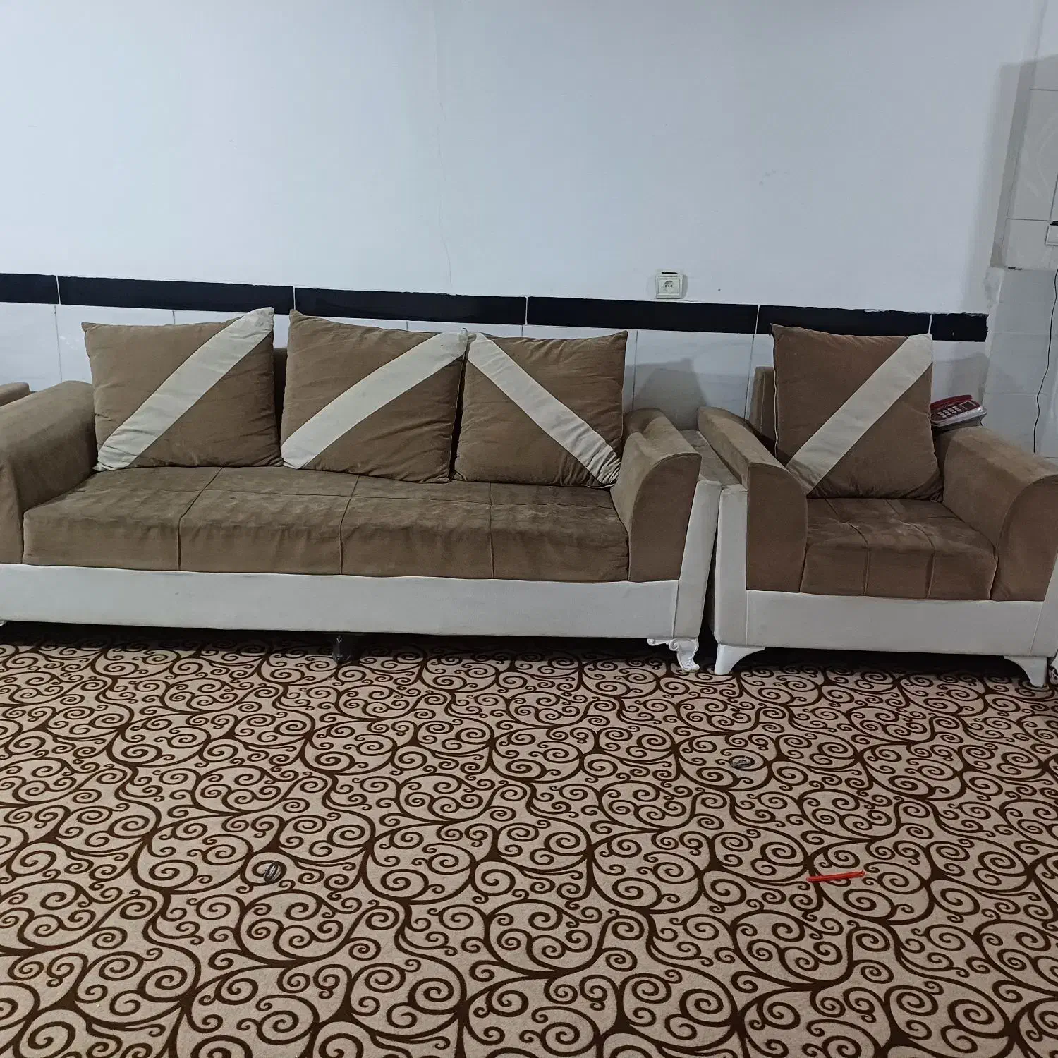 ‌مبل 8نفره بدون عسلی ب|مبلمان خانگی و میز عسلی|مریوان, |دیوار