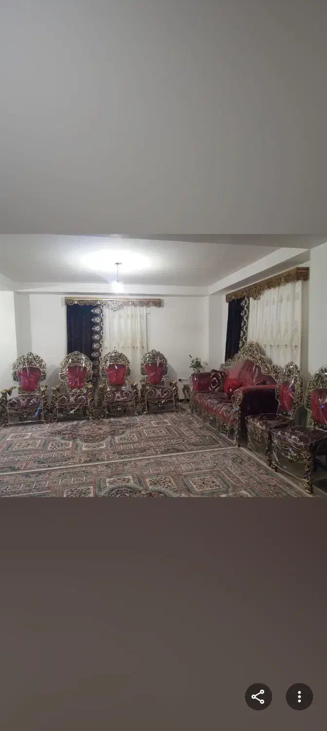 مبل مصری 9نفره چوب گردو در حد نو|مبلمان خانگی و میز عسلی|چابکسر, |دیوار