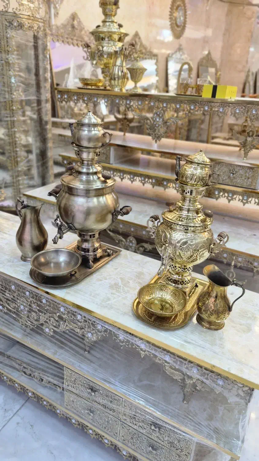 سماور ذغالی برنزی برنز سعید|کلکسیون اشیاء عتیقه|کرمانشاه, |دیوار