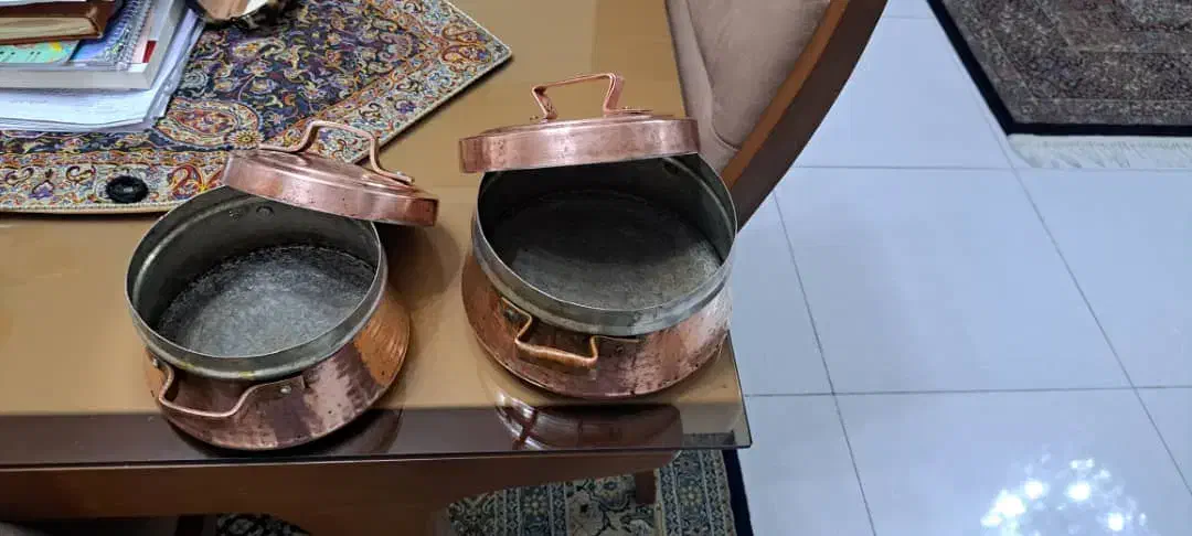 قابلمه ارتفاع هر دو ۱۱ سانت و دهانه ۱۹ و ۱۵|ظروف پختوپز|شاهینشهر, فردوسی|دیوار