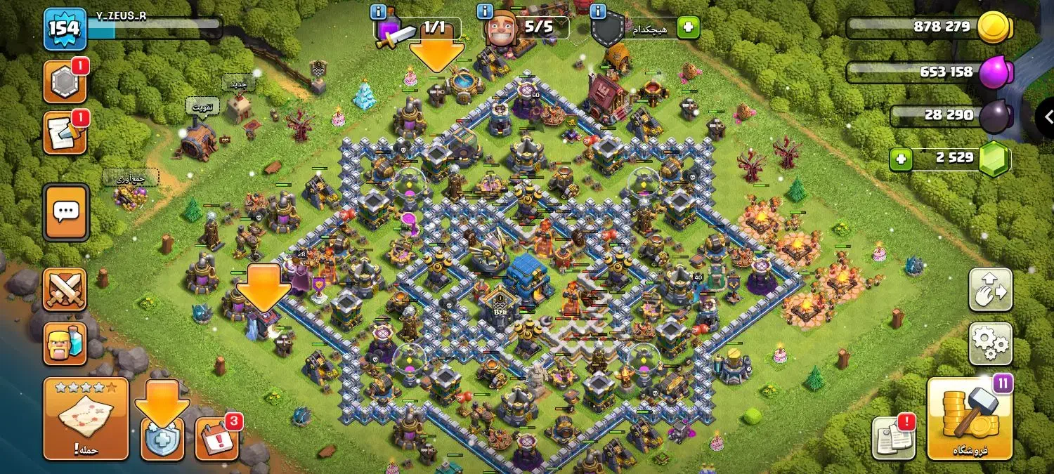 کلش آف کلنز لول 154|کنسول، بازی ویدئویی و آنلاین|تهران, شهرک رضویه|دیوار