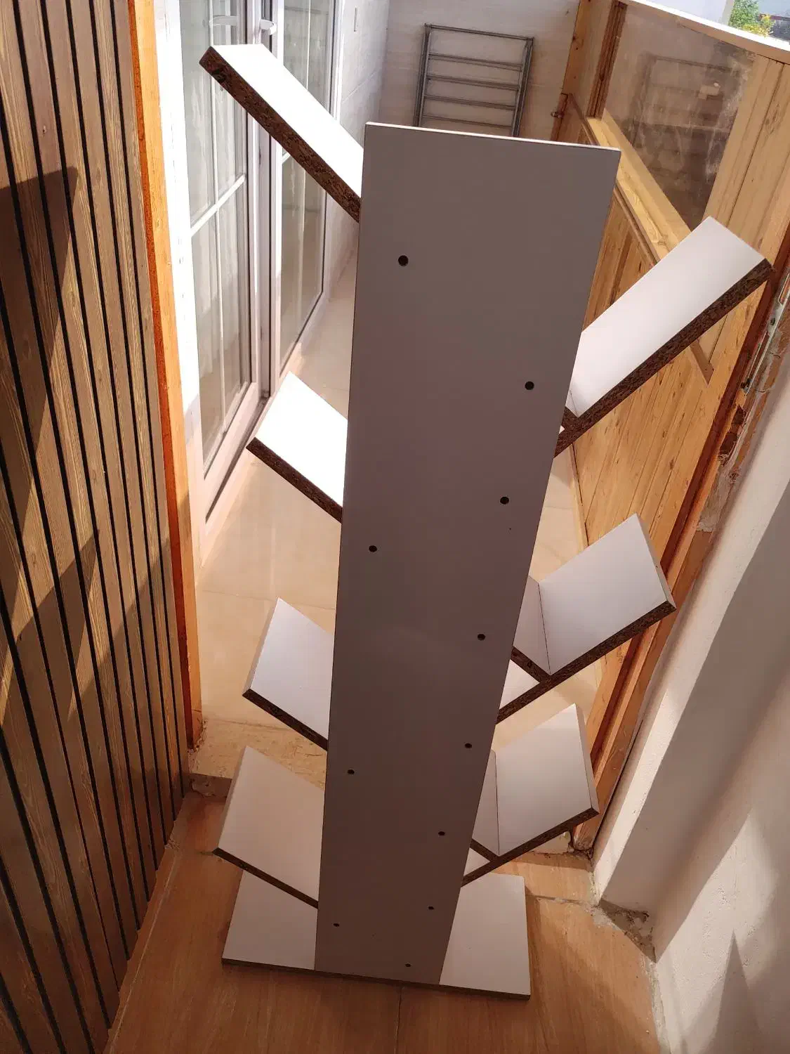 کتابخانه چوبی فانتزی جمع و جور|کتابخانه، شلف، قفسه‌های دیواری|بندر انزلی, انصار الحسین|دیوار