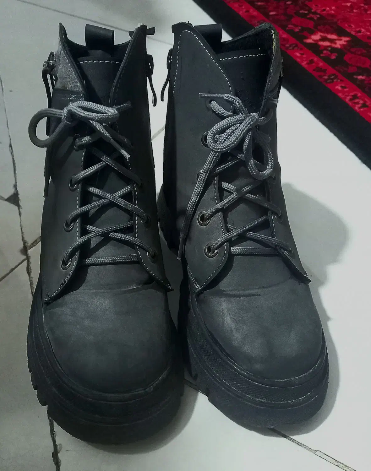 نیم بوت سایز۳۴ طوسی|کیف، کفش، کمربند|خرم‌آباد, |دیوار