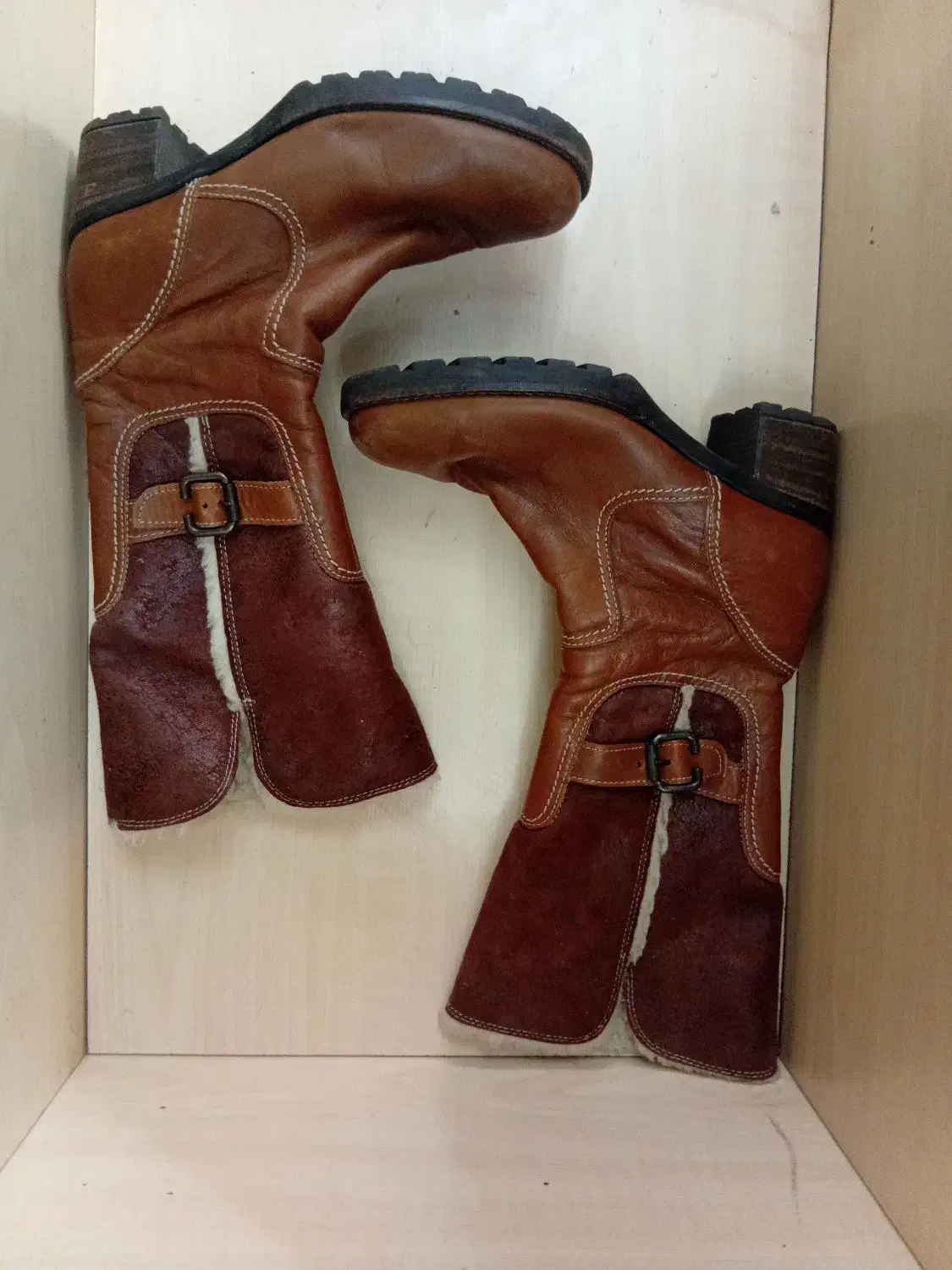 چکمه چرم اصل|کیف، کفش، کمربند|سمنان, |دیوار