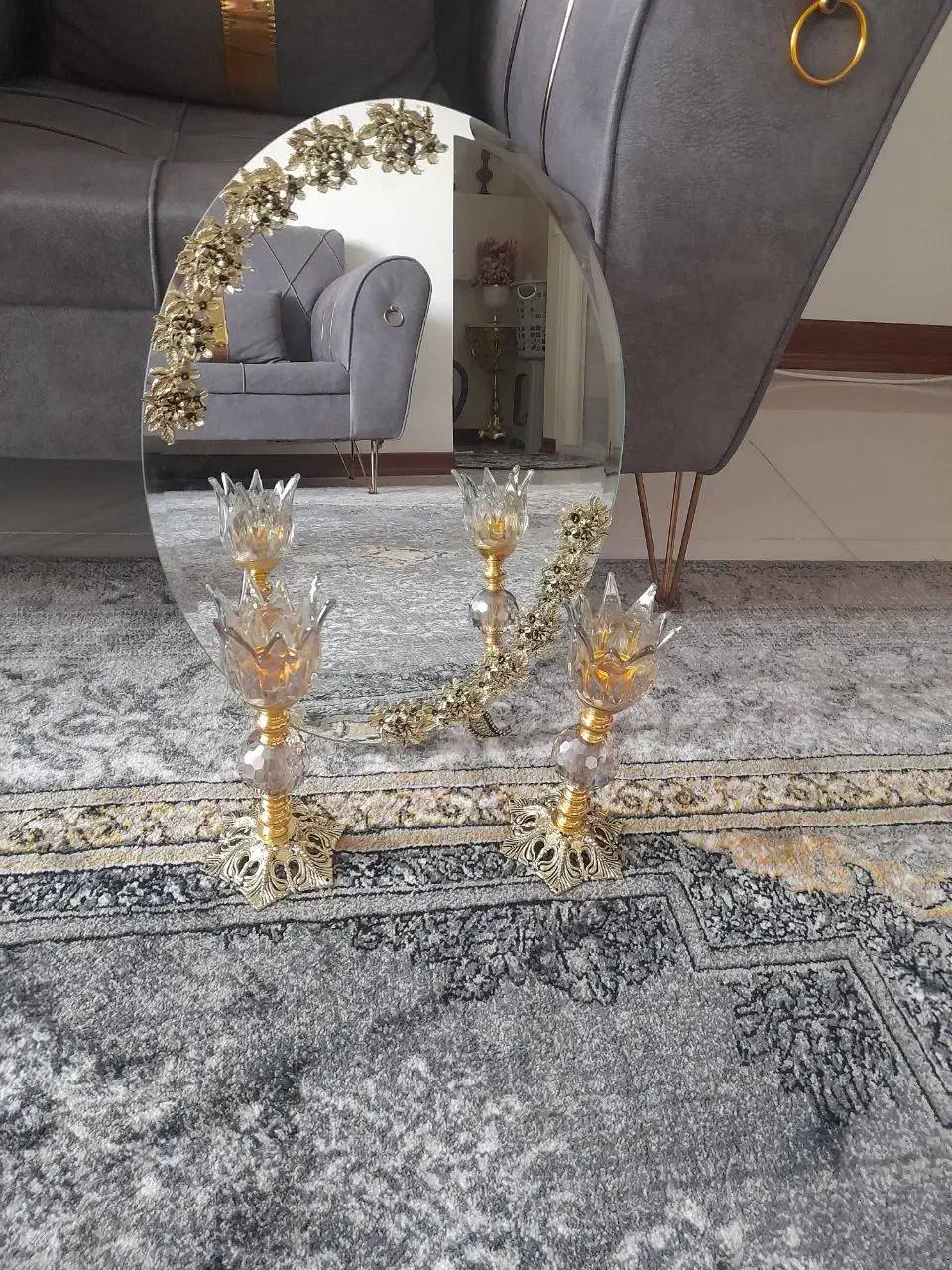 آینه وشمعدان|صنایع دستی و سایر لوازم تزئینی|ری, سیزده آبان|دیوار