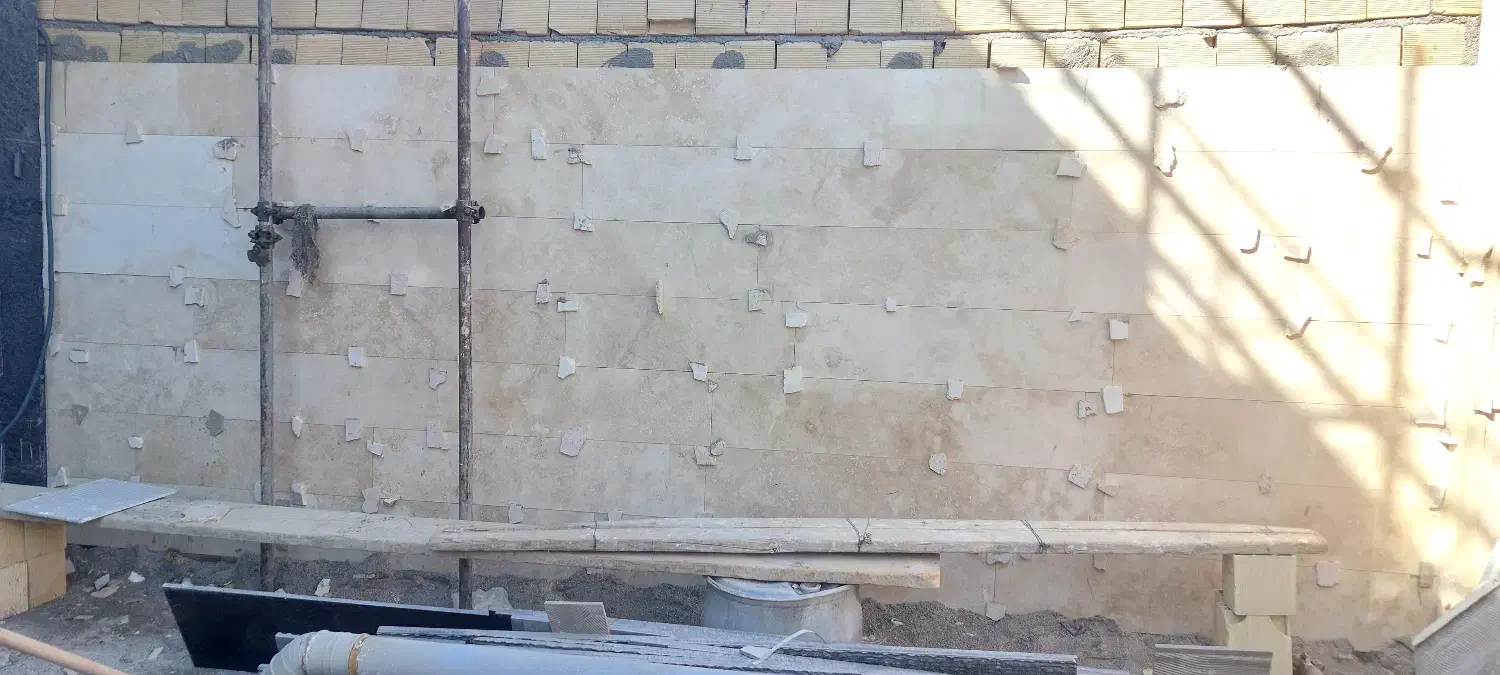 سنگ کرم تراورتن|مصالح و تجهیزات ساختمان|دوگنبدان, |دیوار