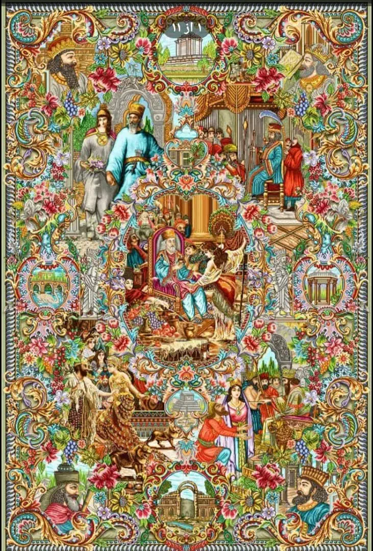 تابلو فرش ابریشمی|تابلو فرش|کرمانشاه, |دیوار