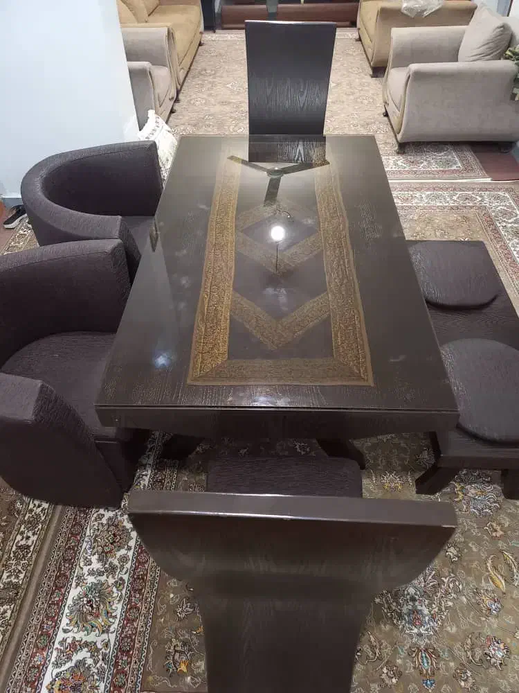 میز نهار خوری ۶نفره|میز و صندلی غذاخوری|دوگنبدان, |دیوار