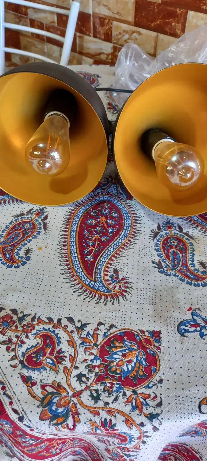 چراغ آویز دو تا باهم ۱۲۰۰|لوستر و چراغ آویز|ایذه, |دیوار