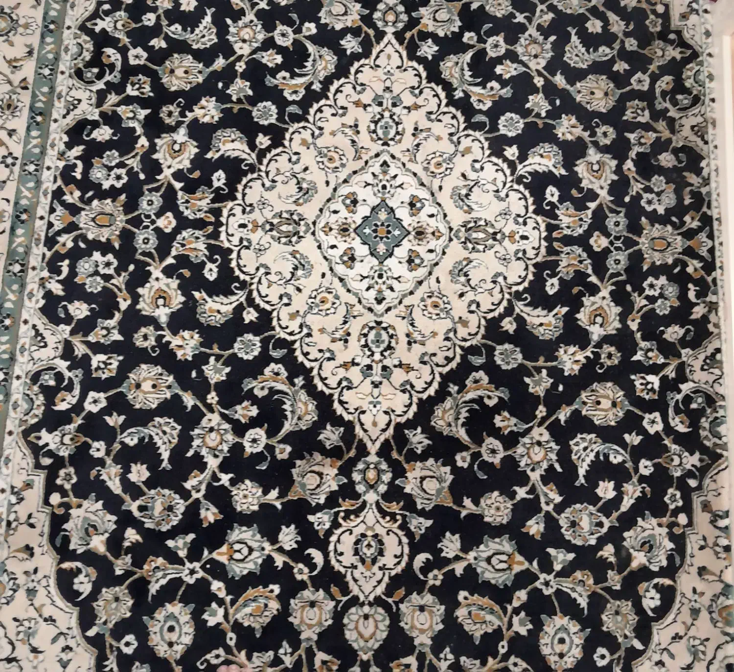 فرش سرمه ای ۴متری|فرش|نوشهر, |دیوار