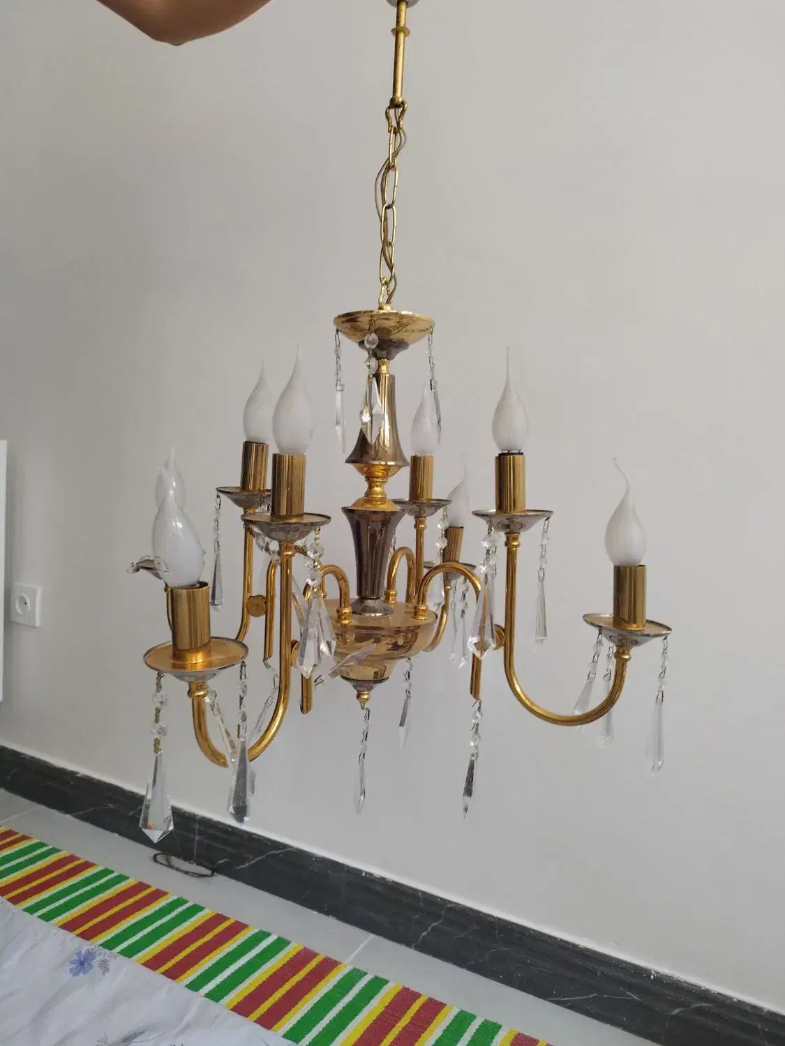 لوستر ۸ شاخه|لوستر و چراغ آویز|خرم‌آباد, |دیوار