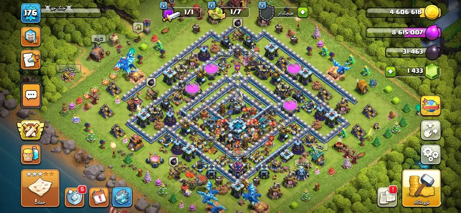 اکانت کلش اف کلنز تان ۱۳ لول ۱۷۶|کنسول، بازی ویدئویی و آنلاین|بجنورد, |دیوار