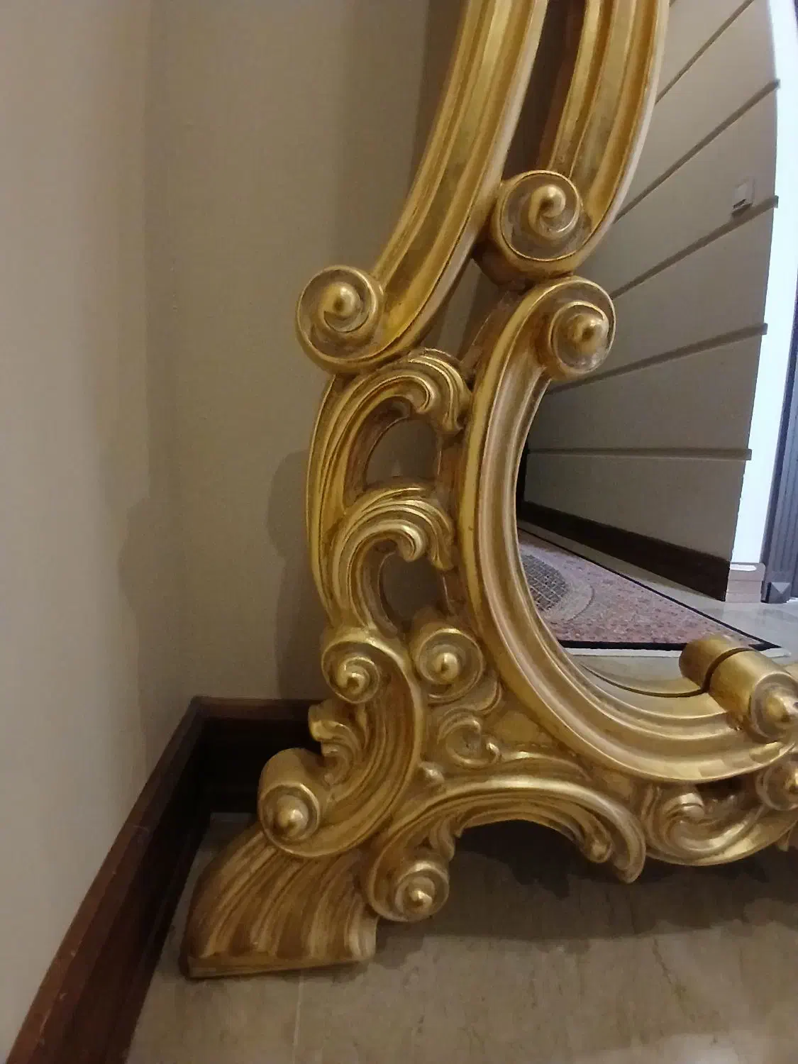 آینه ایستاده چوبی منبت کاری|آینه|تهران, سازمان برنامه شمالی|دیوار