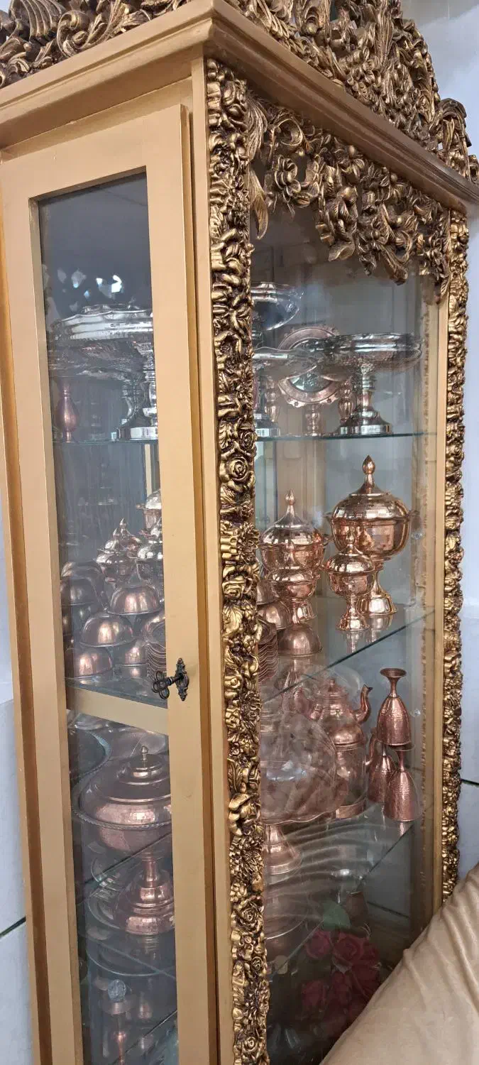 میز تیوی با بوفه طلایی|بوفه، ویترین، کنسول|زنجان, |دیوار