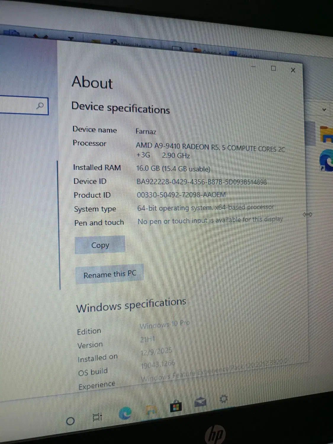 لپ تاپ hp i5 512gb Ram16|رایانه همراه|مشهد, عبادی|دیوار