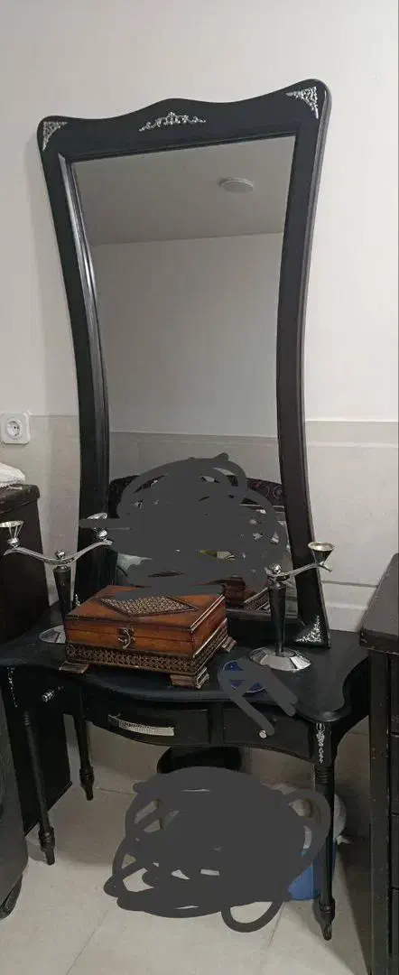 اینه شمعدان چوبی|بوفه، ویترین، کنسول|ملکان, |دیوار