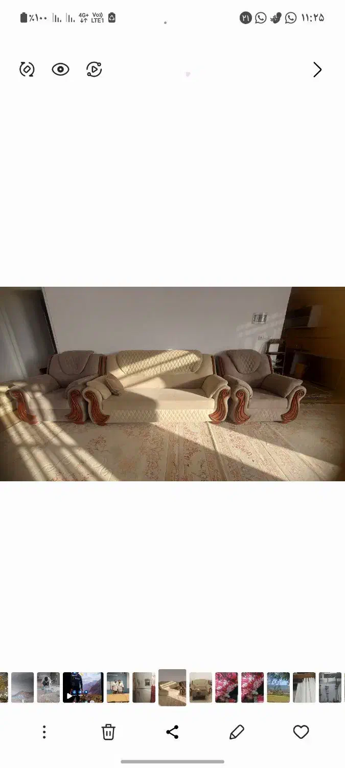 مبل ۷ نفر پارچه نانو|مبلمان خانگی و میز عسلی|شیراز, قلات|دیوار