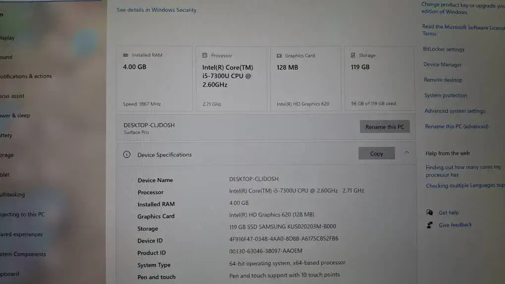 لپ تاپ دانشجویی سرفیس پرو|رایانه همراه|دزفول, |دیوار