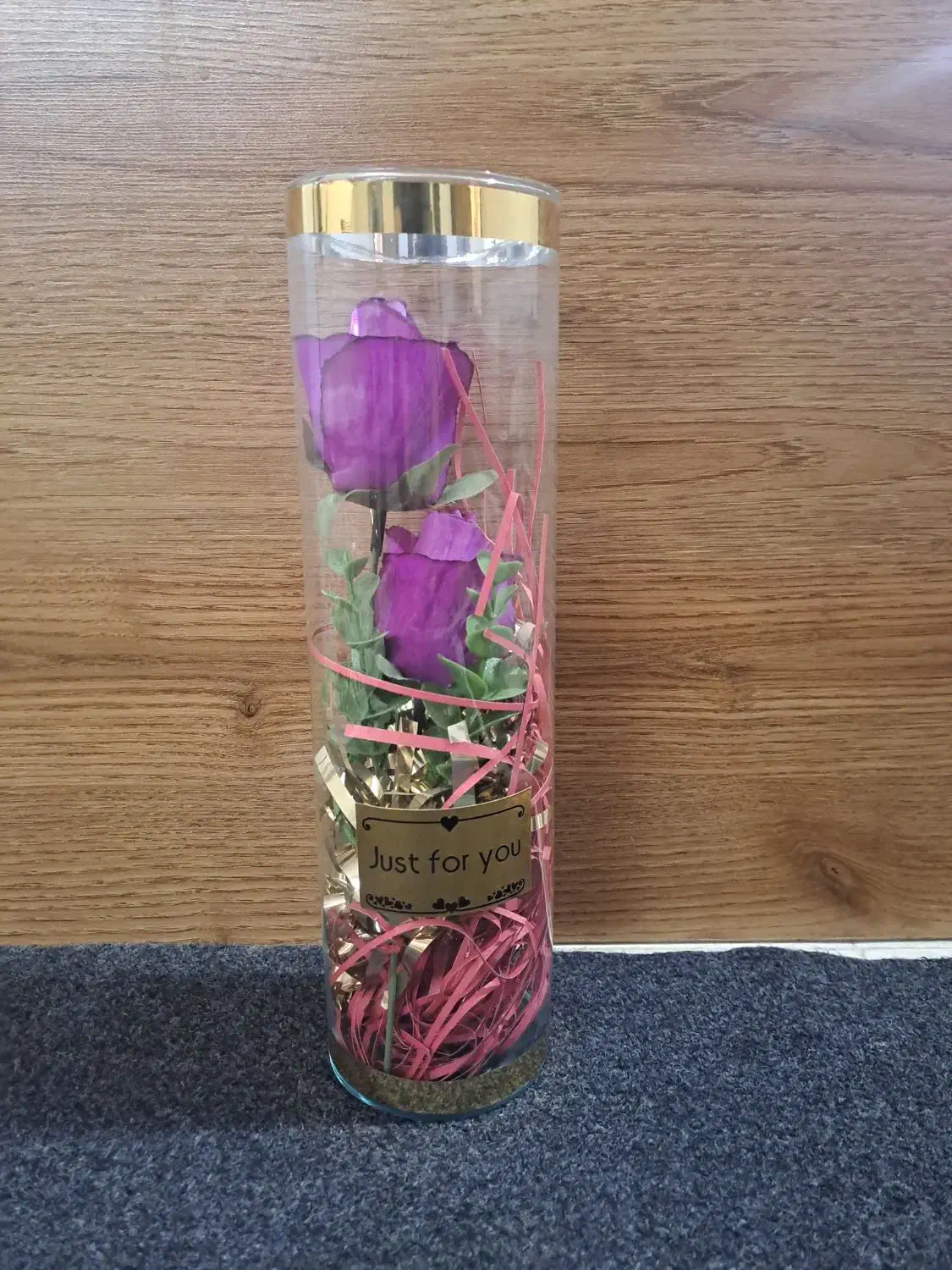 گل با گلدان شیشه ای|گل مصنوعی|ساوه, |دیوار