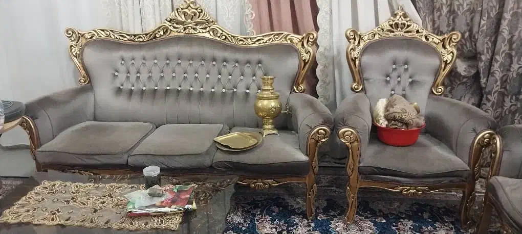 مبل استیل ۹ نفر|مبلمان خانگی و میز عسلی|قم, شاه سید علی|دیوار