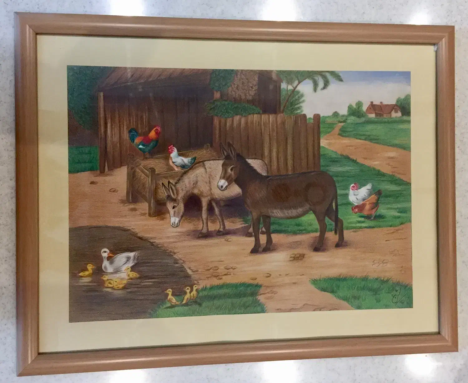 نقاشی مداد رنگ اتاق کودک|تابلو، نقاشی، عکس|شیراز, آبیاری|دیوار