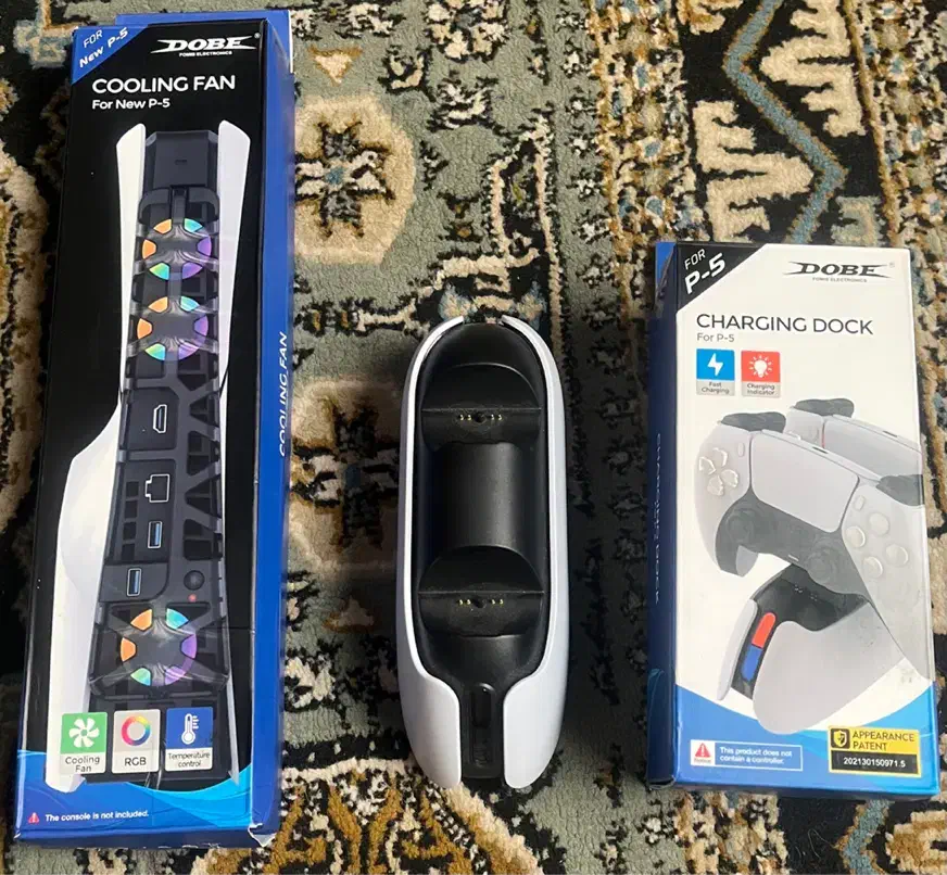 پایه شارژ و فن خنک کننده ps5|کنسول، بازی ویدئویی و آنلاین|رشت, معلم|دیوار