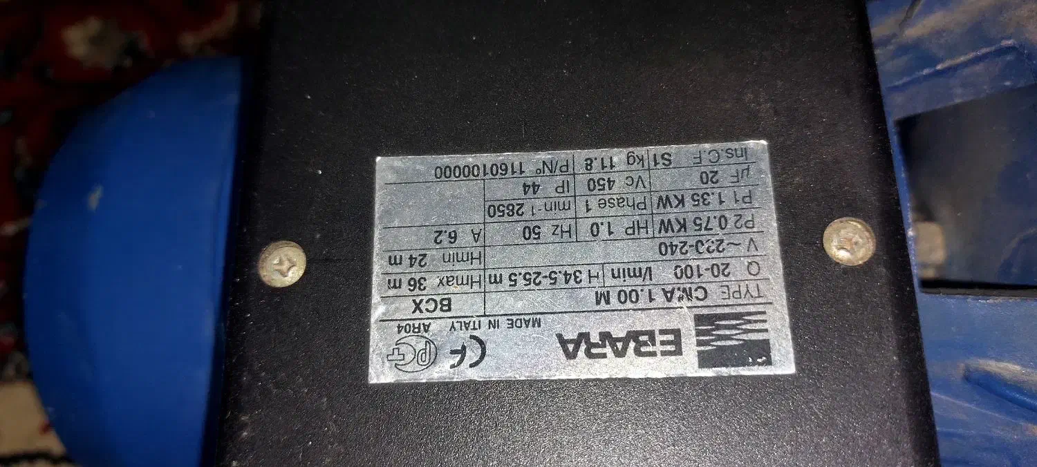 پمپ آب|مصالح و تجهیزات ساختمان|خورموج, |دیوار