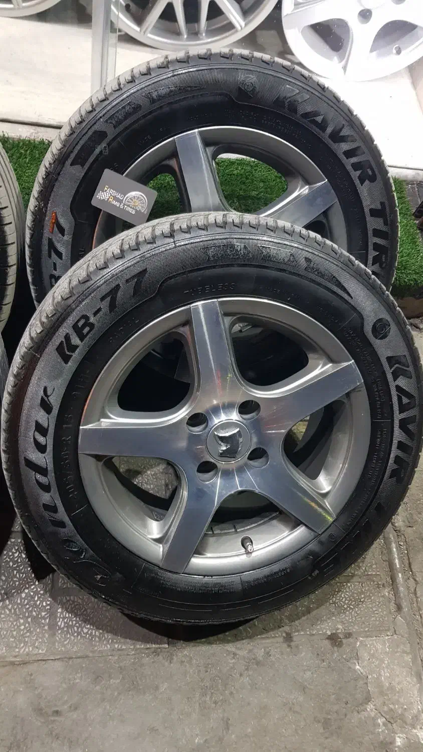 رینگ ولاستیک سایز ۱۵ پنج پر ایتالیایی کروم|قطعات یدکی و لوازم جانبی|فولادشهر, مسکن مهر فولادشهر|دیوار