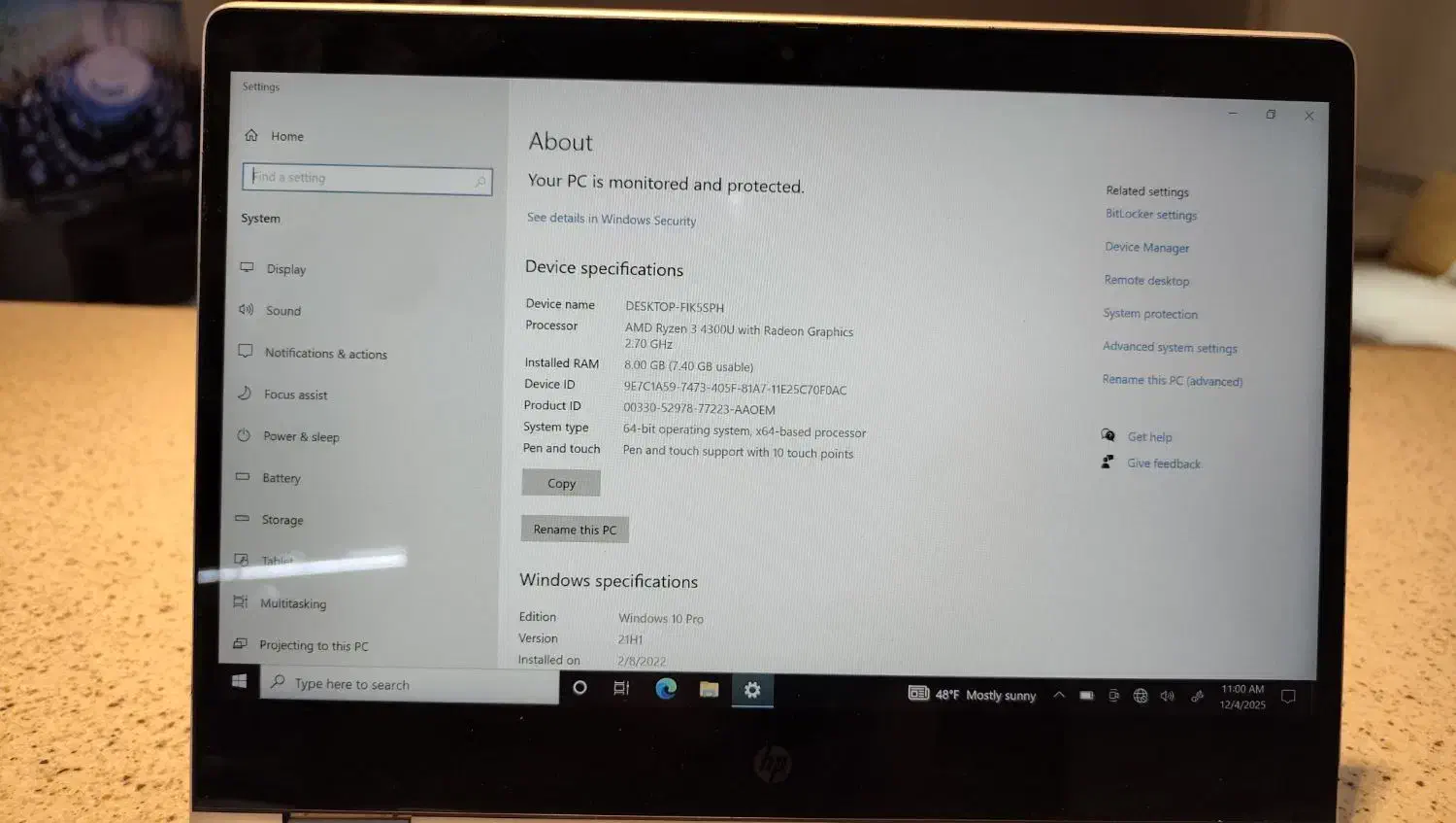 HP ProBook Ryzen 3|رایانه همراه|تهران, تاکسیرانی|دیوار