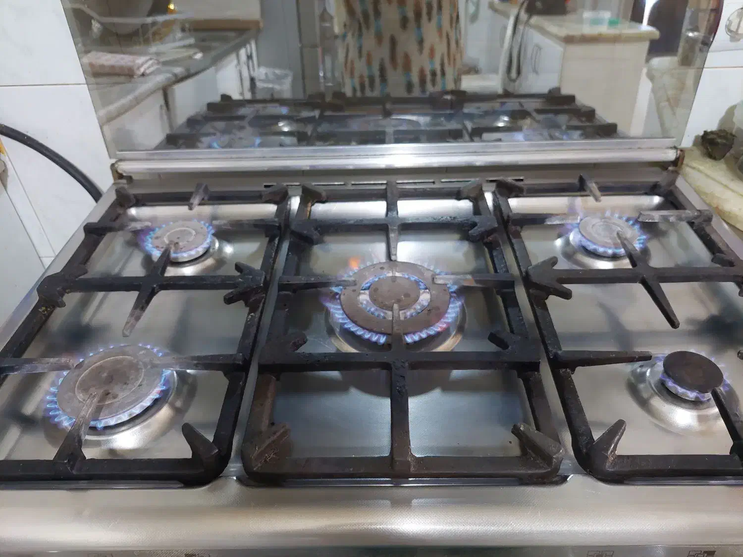 گازپنج شعله فردار تمام استیل جواهریان|اجاق گاز و لوازم برقی پخت‌وپز|تهران, فرزانه|دیوار