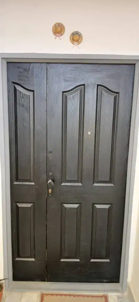 دو لنگه درب آپارتمانی چوبی|مصالح و تجهیزات ساختمان|هشتگرد, فاز ۲ مهستان|دیوار