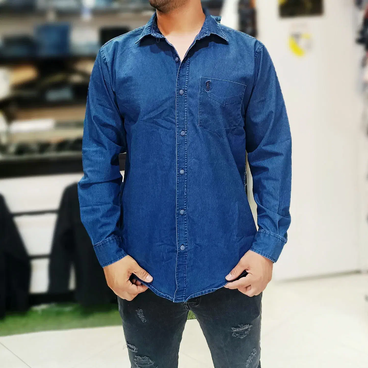 پیراهن جین آستین بلند|لباس|اراک, |دیوار