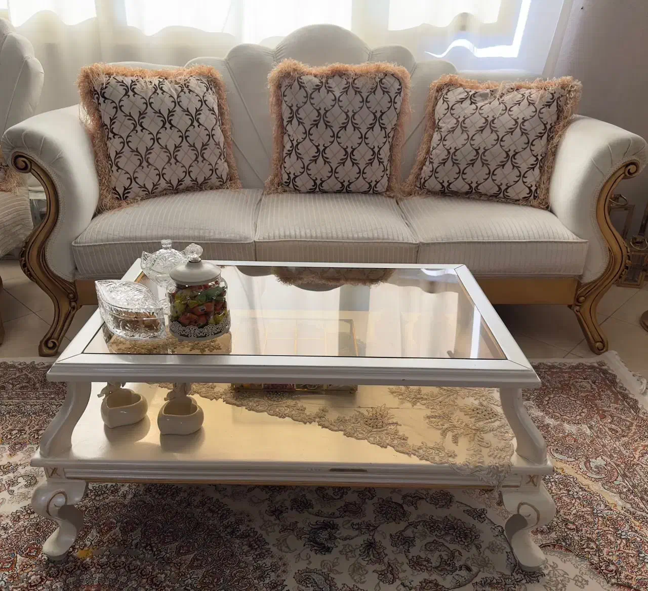 مبلمان استیل به همراه نهارخوری|مبلمان خانگی و میز عسلی|تهران, جوادیه|دیوار