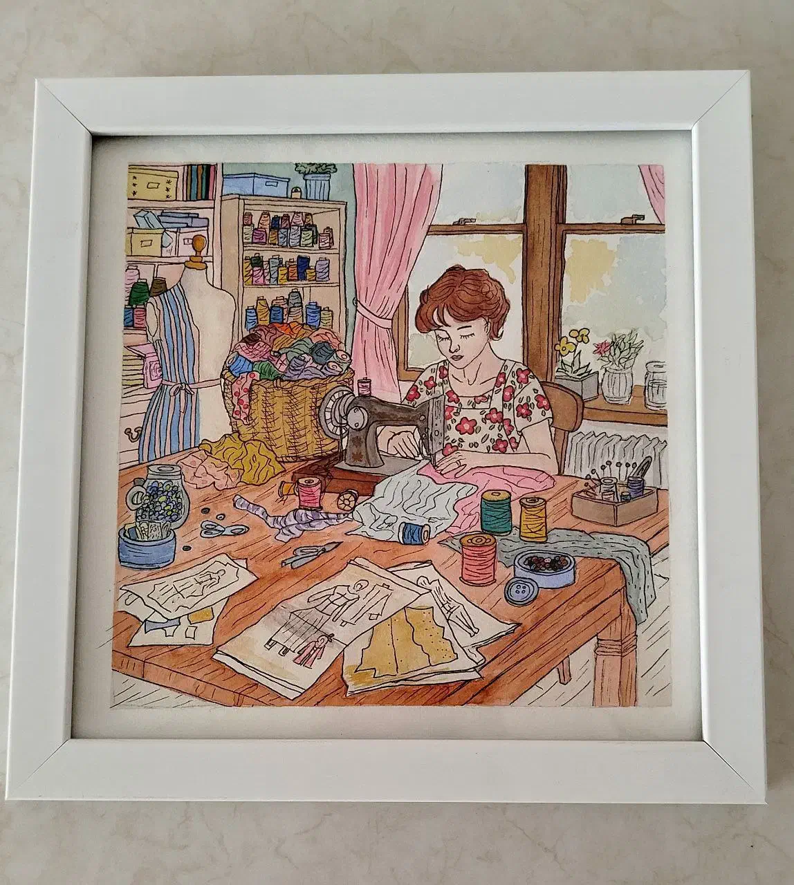 نقاشی با آبرنگ و اکریلیک|تابلو، نقاشی، عکس|بیرجند, |دیوار