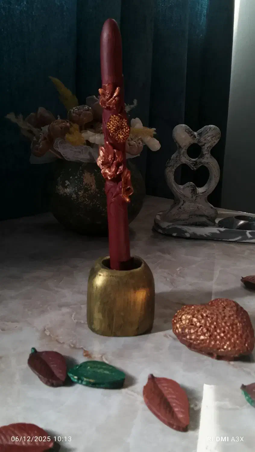 شمع یلدایی و سازهای سنگی|صنایع دستی و سایر لوازم تزئینی|پاکدشت, پارچین|دیوار