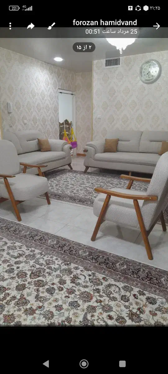 مبل چستر ۷ نفر|مبلمان خانگی و میز عسلی|الیگودرز, |دیوار