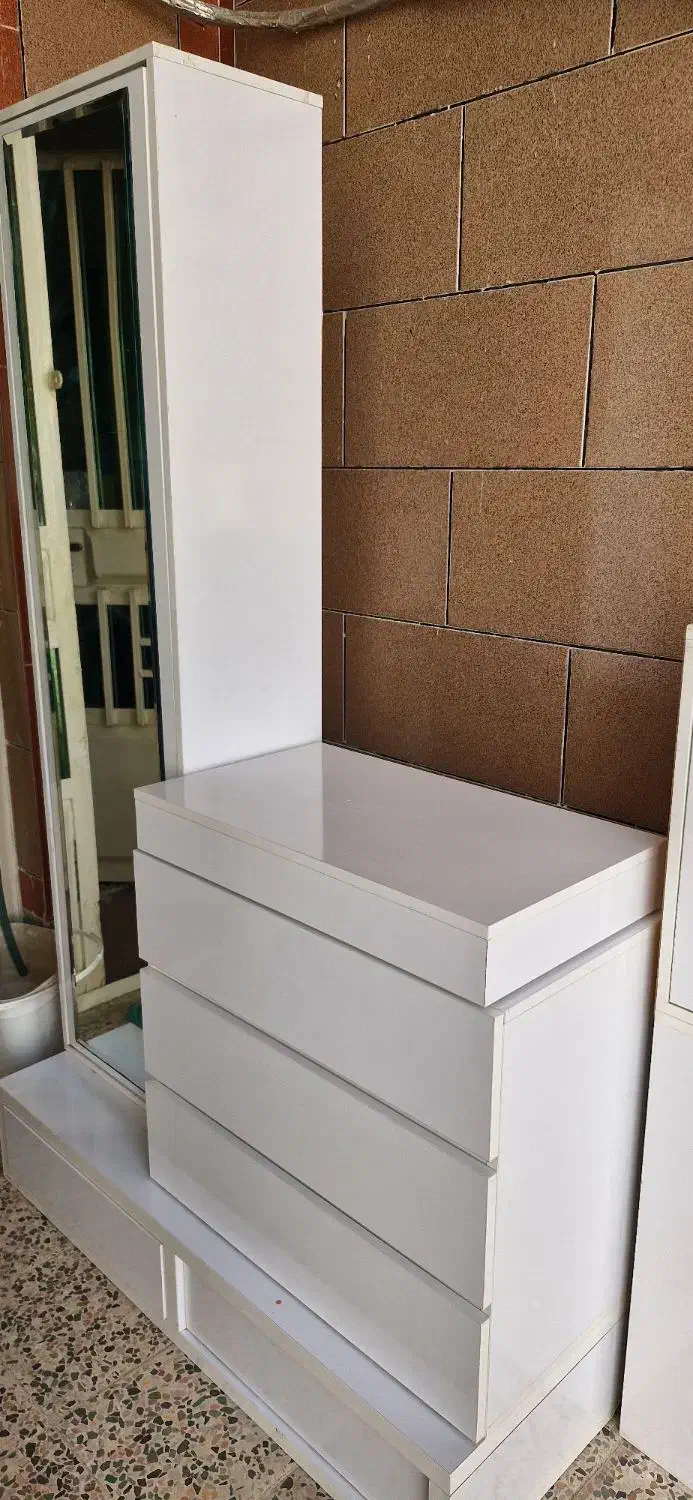 سرویس تخت خواب ام دی اف در حد نو|تخت و سرویس خواب|شوشتر, |دیوار