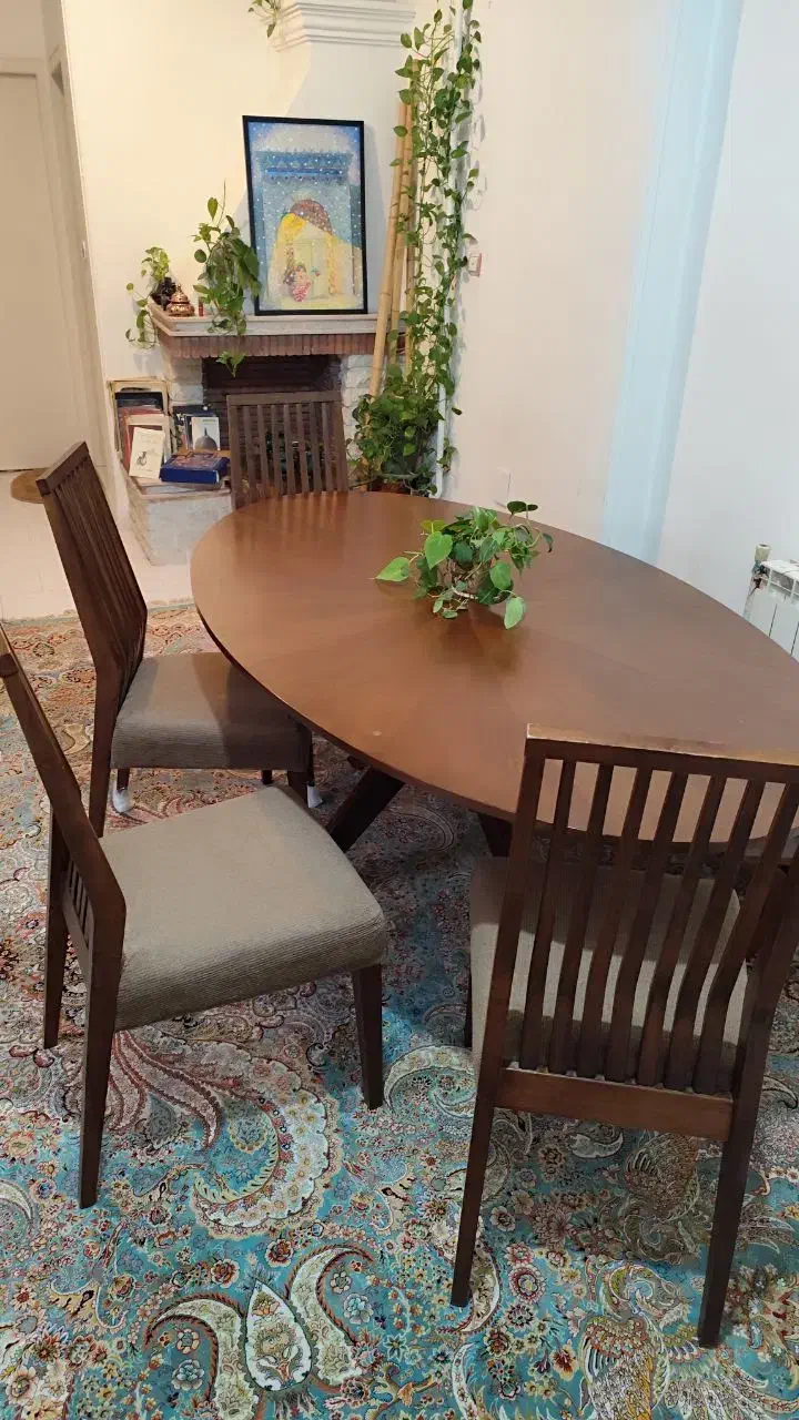 میز شش نفره چوبی ساخت ترکیه|میز و صندلی غذاخوری|رشت, گلسار|دیوار